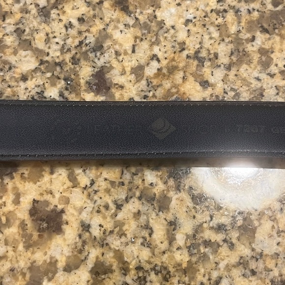 Vintage ‘80’s Leather Shop Genuine Snakeskin Belt Gold Statement Buckle S/M - Picture 7 of 10